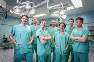 Doctors in an operating room